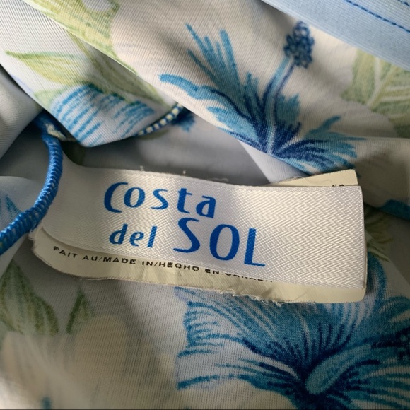Y2K Costa del Sol Floral Halter Tankini Top - Picture 4 of 10